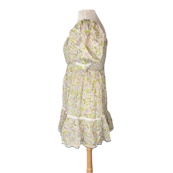 Anthropologie Love the Label Puff Sleeve Baby Doll Floral Dress Cottage Core S - Picture 4 of 10